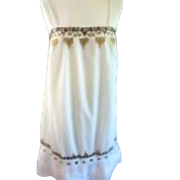 Monsoon Dresses & Skirts - Monsoon Embroidered‎ Boho Style Beaded Mini Sundress Size 12
